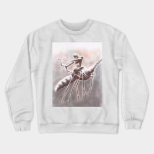 Mounted Archer Riding a Gnat Crewneck Sweatshirt